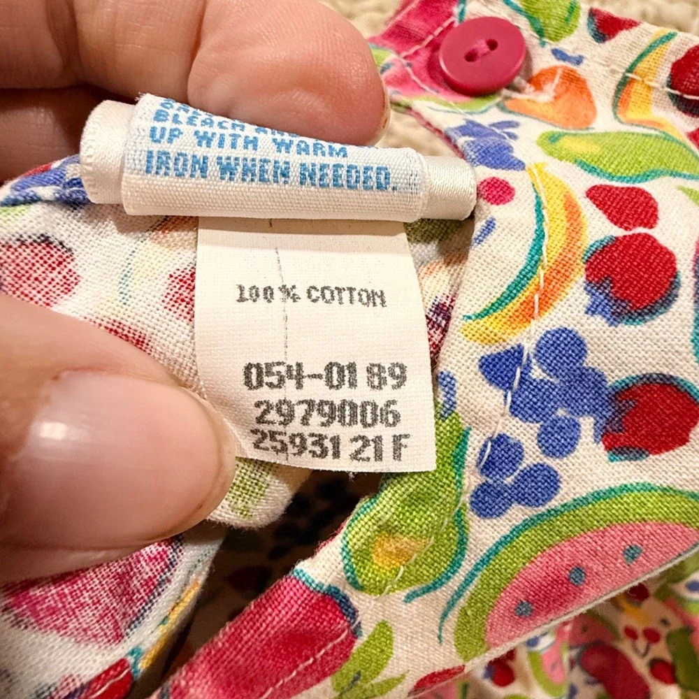 Vintage Baby OshKosh Bgosh Fruit Print Bubble Romper‎ 12M Hard to Find HTF Rare